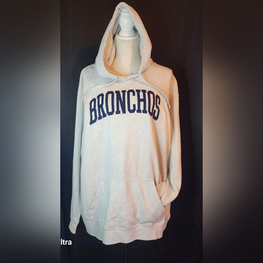 Russell 2XL Gray Bronchos Hoodie